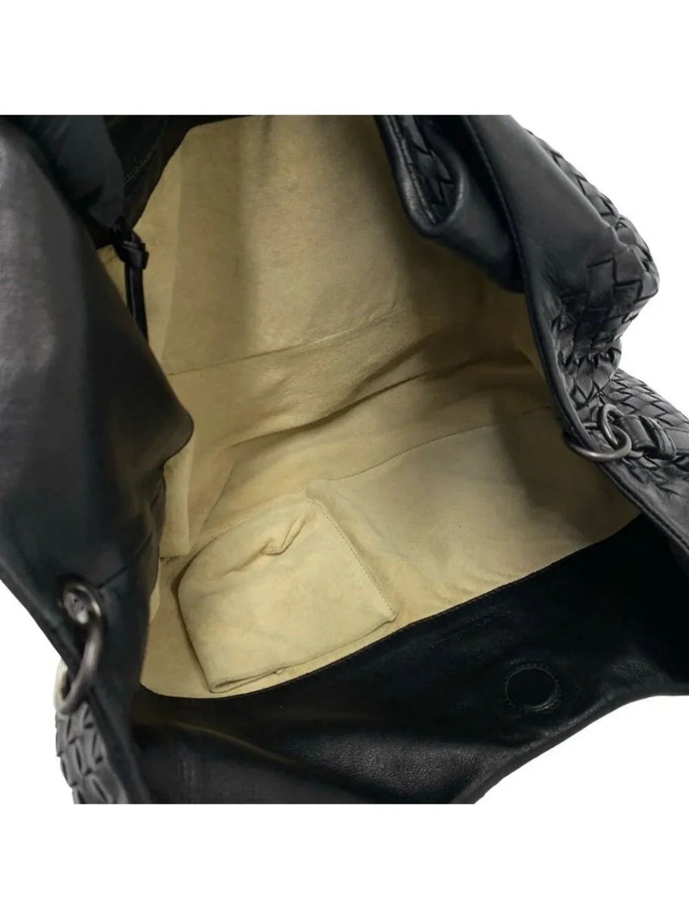 Bottega Veneta Campana Intrecciato Leather Tote Bag Black